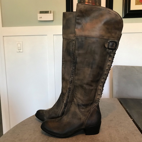 antique leather boots